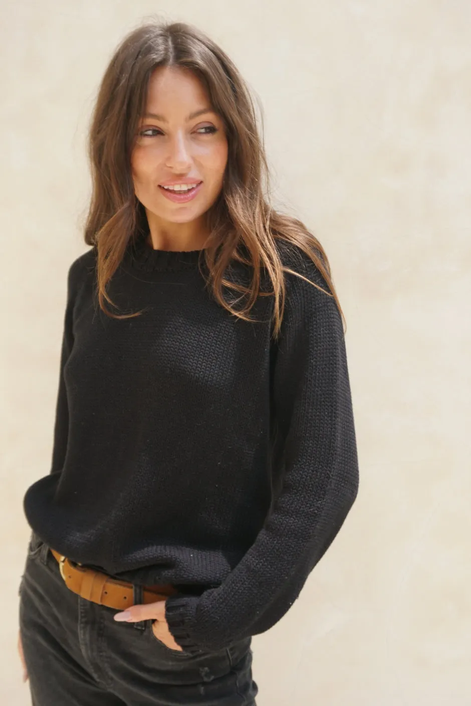 Sloane Crewneck in Black sold by Paneros product image thumbnail 2