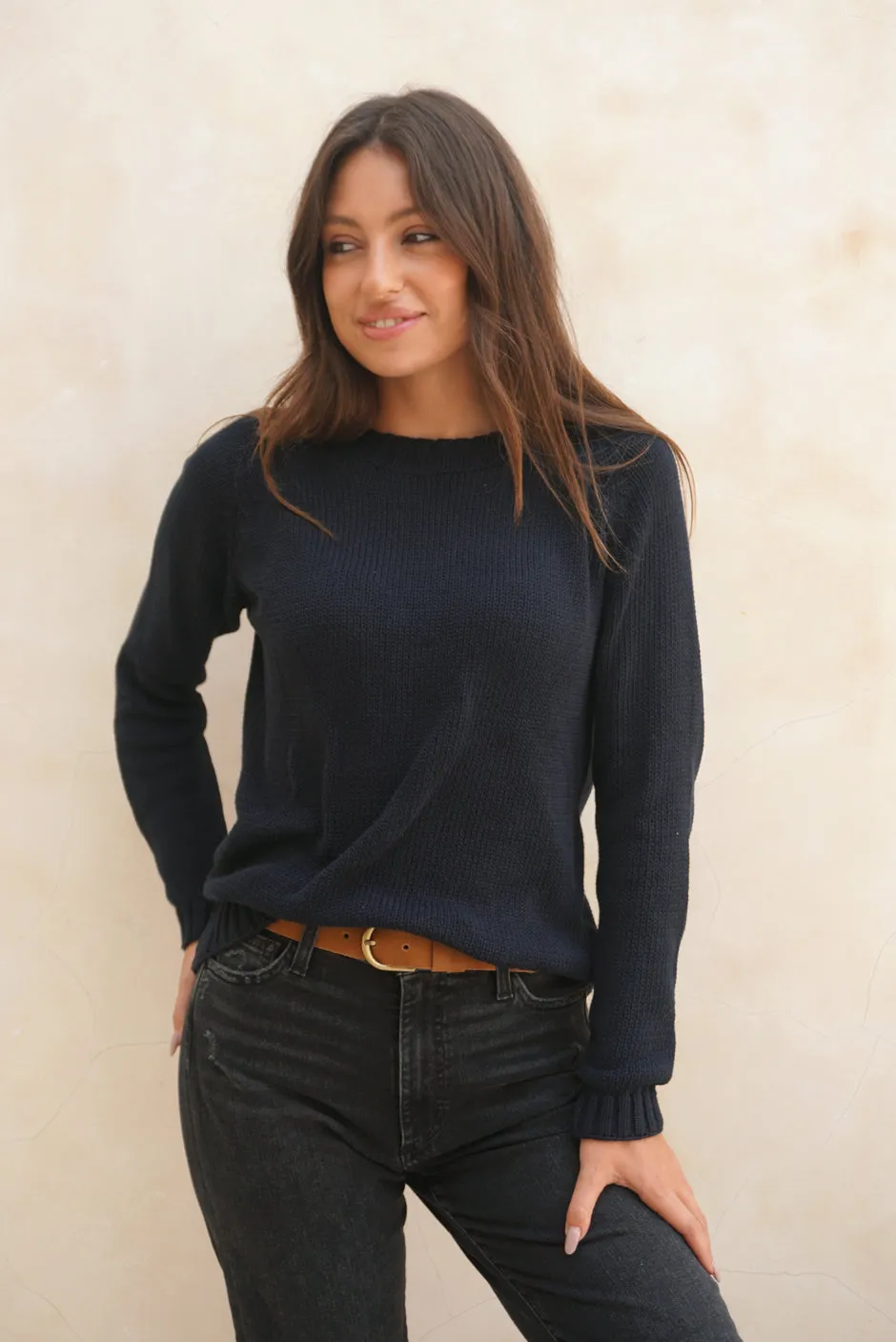 Sloane Crewneck in Midnight Navy sold by Paneros product image thumbnail 2