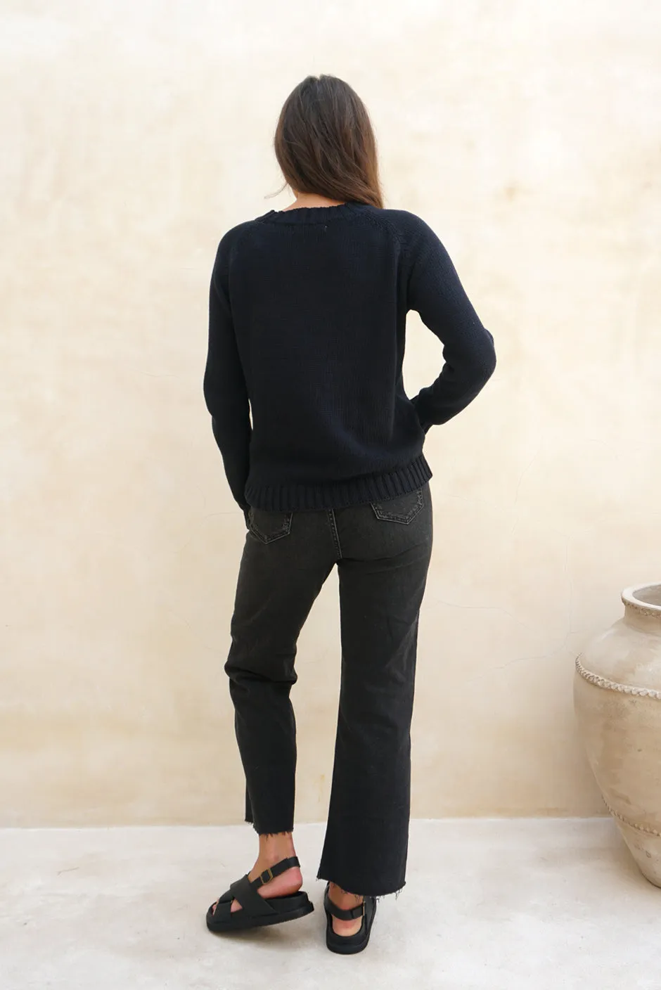 Sloane Crewneck in Midnight Navy sold by Paneros product image thumbnail 4