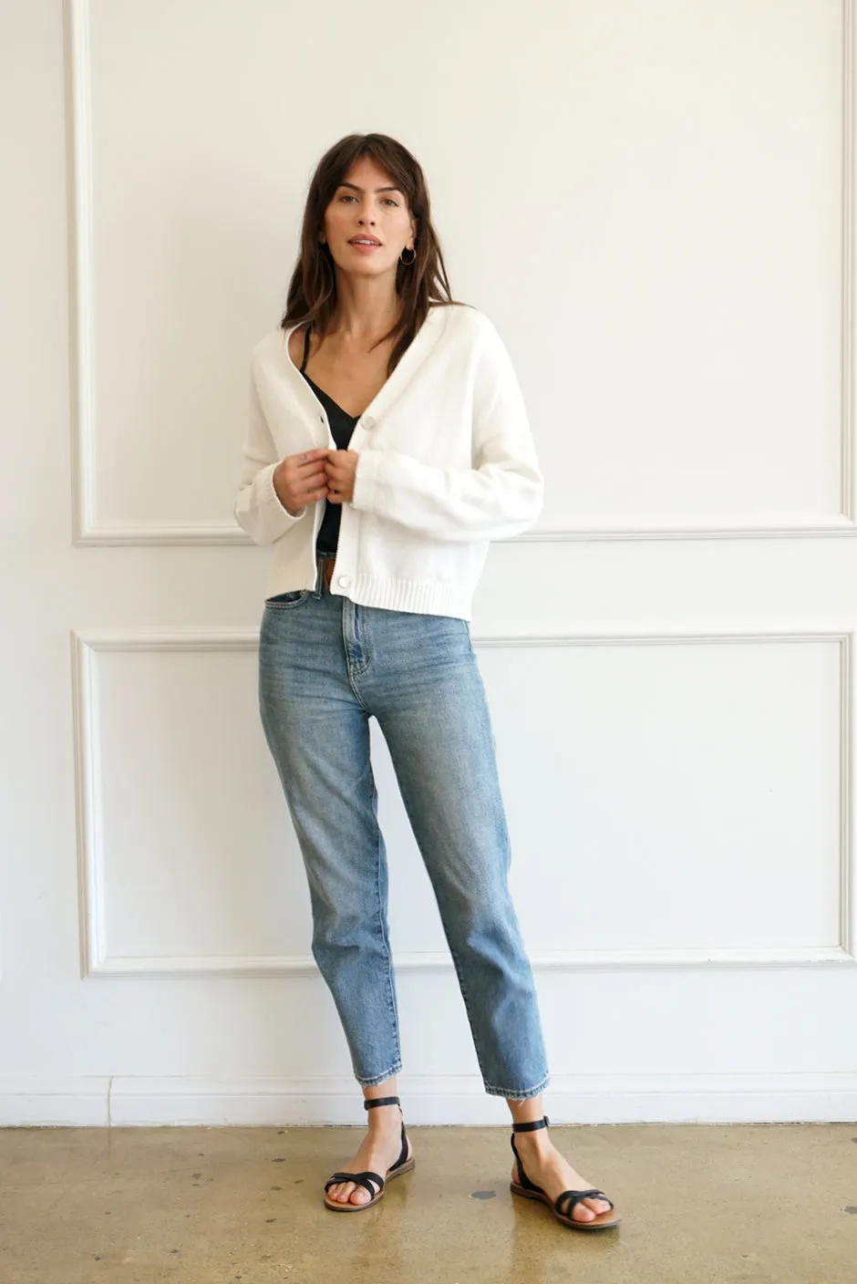 Diana Cardigan in Sugar White sold by Paneros product image thumbnail 2