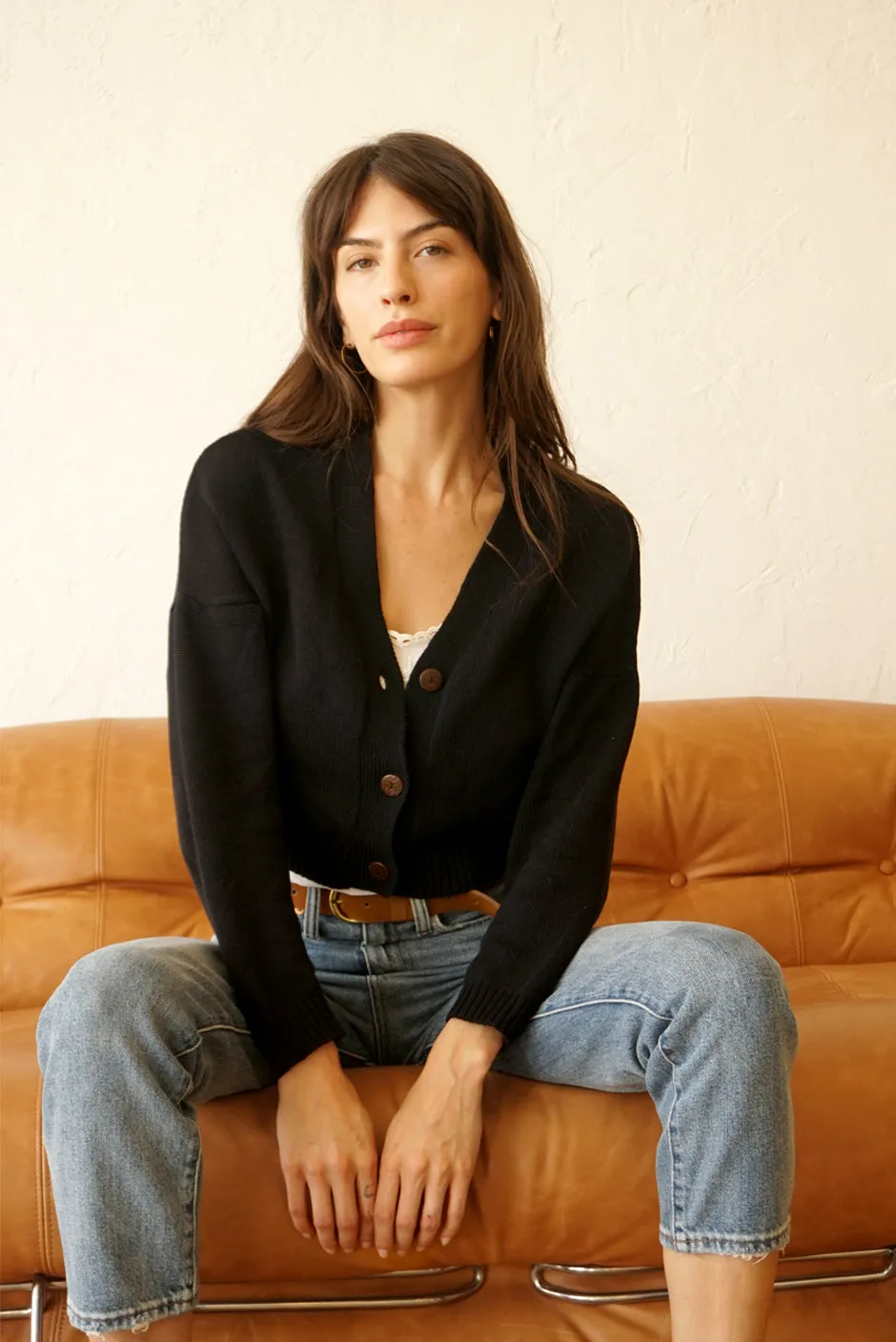 Diana Cardigan in Black sold by Paneros