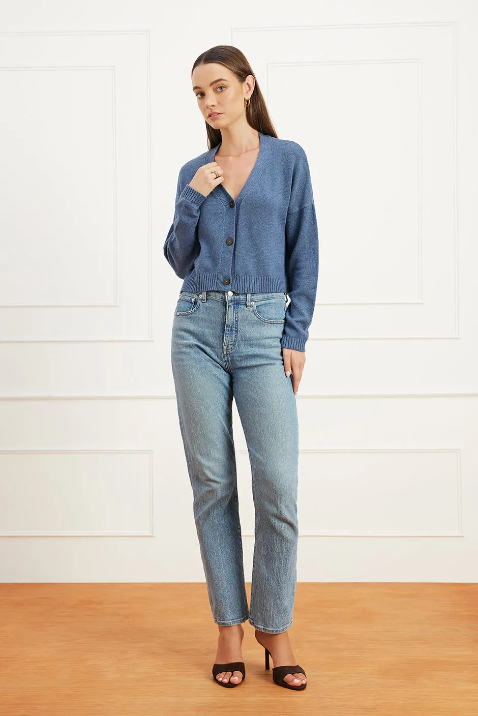 Diana Cardigan in Denim Blue sold by Paneros product image thumbnail 2