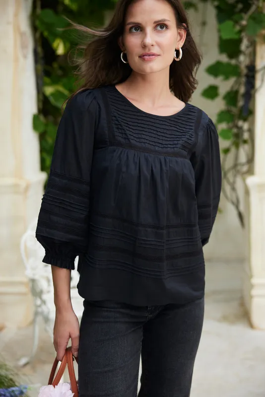 Dawn Blouse in Black sold by Paneros