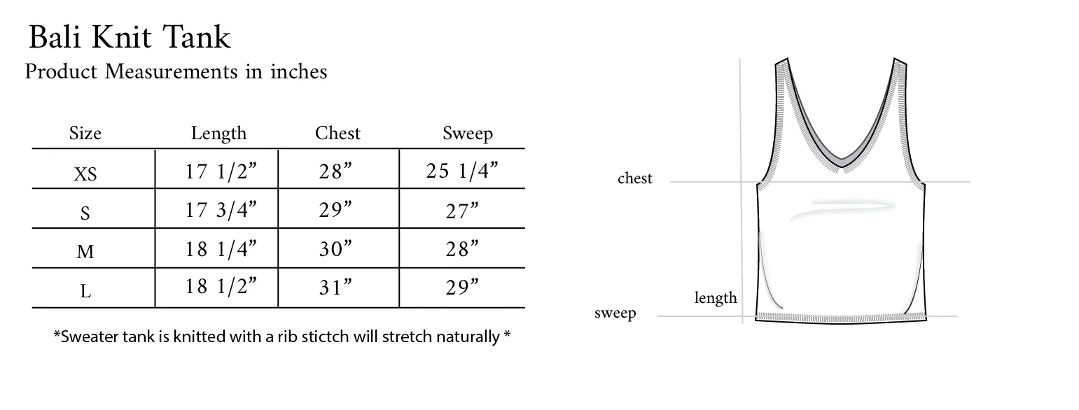 Bali Knit Tank sold by Paneros product image thumbnail 4