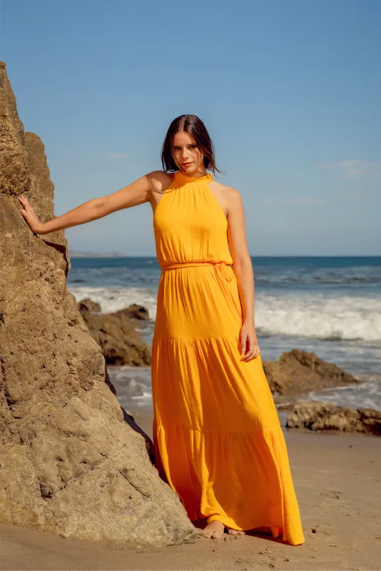 Gia Maxi Dress In Mango sold by Paneros