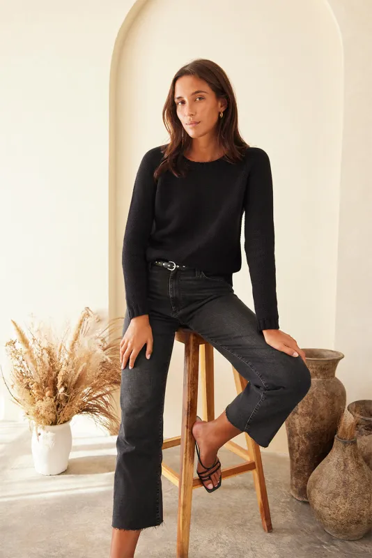 Aspen Crewneck in Black sold by Paneros