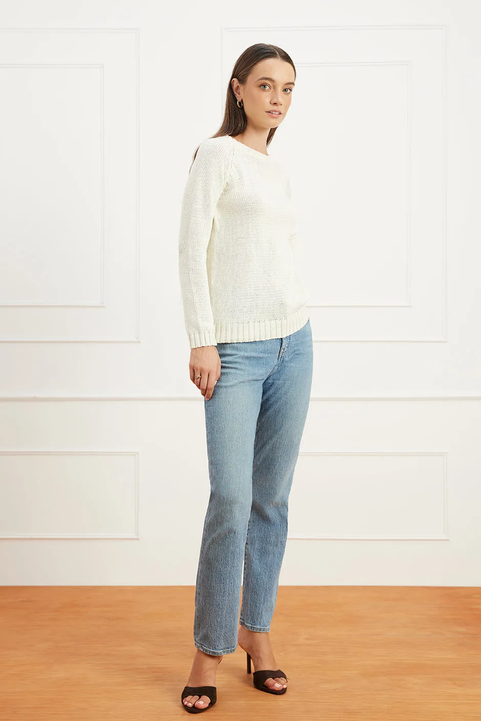 Sloane Crewneck in Oat Milk sold by Paneros product image thumbnail 5