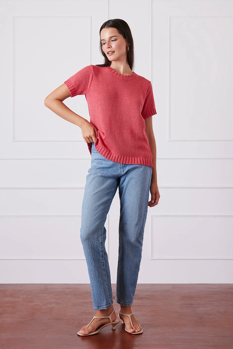 Simone Sweater Tee in Vintage Red sold by Paneros product image thumbnail 4