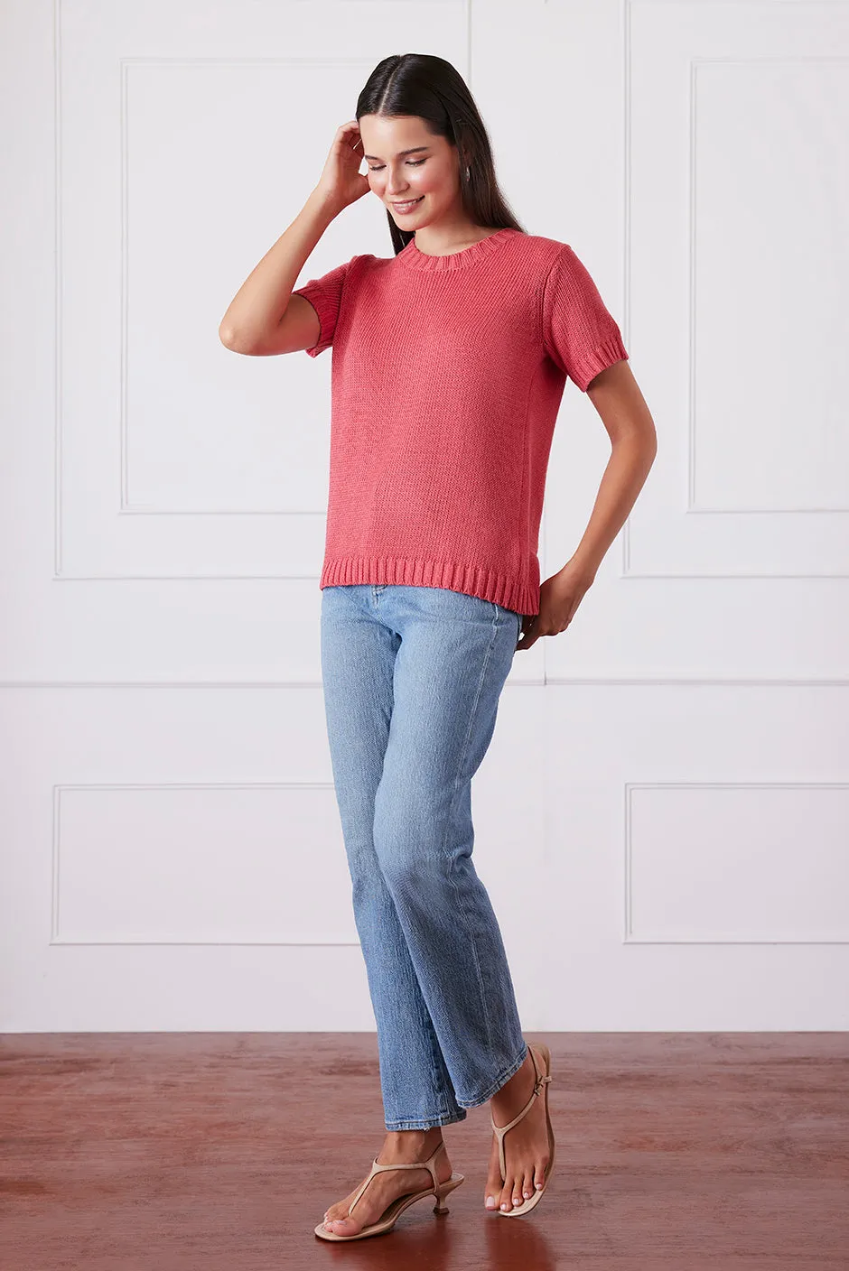 Simone Sweater Tee in Vintage Red sold by Paneros product image thumbnail 5