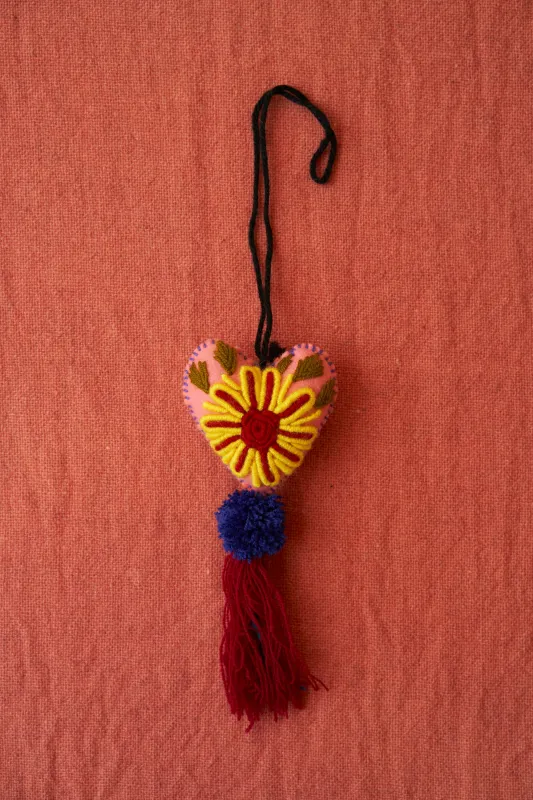 Heart Charm Hand Embroidery in Red sold by Dr. Collectors