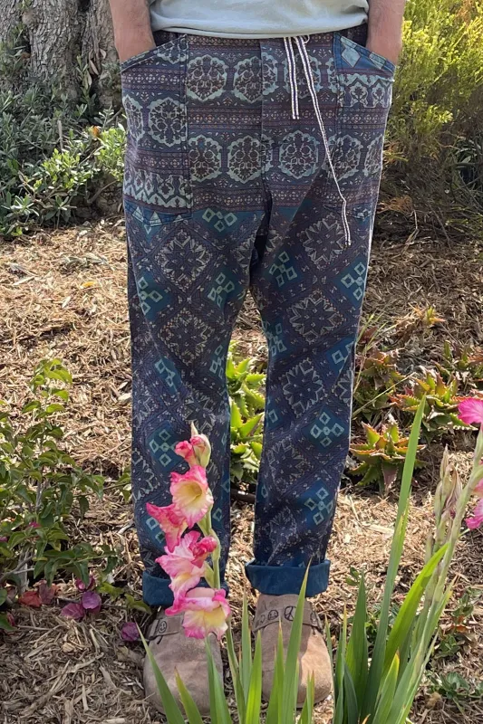 P23 Ajrakh Burgundy Indigo Print D sold by Dr. Collectors