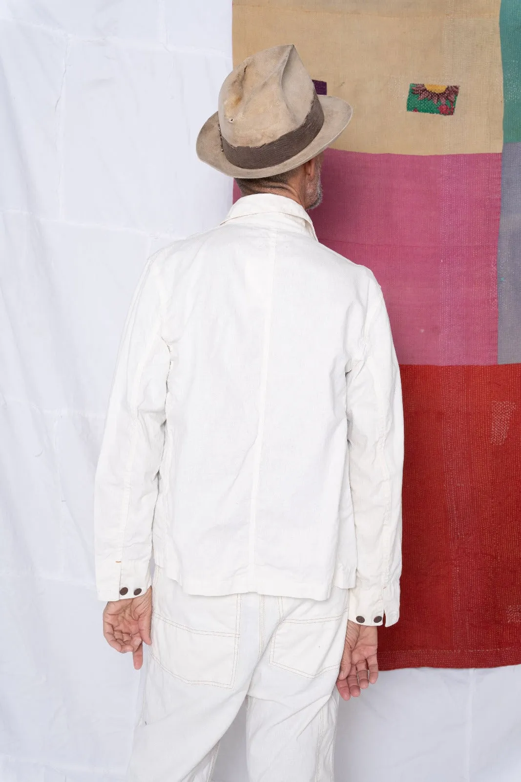 Universal Chore Jacket Hemp Cotton Herringbone Sunfaded Off White-Not Part of the 2 for $100 Promotion-Sold Separately at Listed Sale Price sold by Dr. Collectors product image thumbnail 3
