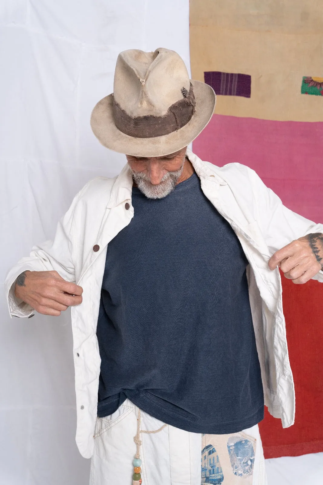 Universal Chore Jacket Hemp Cotton Herringbone Sunfaded Off White-Not Part of the 2 for $100 Promotion-Sold Separately at Listed Sale Price sold by Dr. Collectors product image thumbnail 4