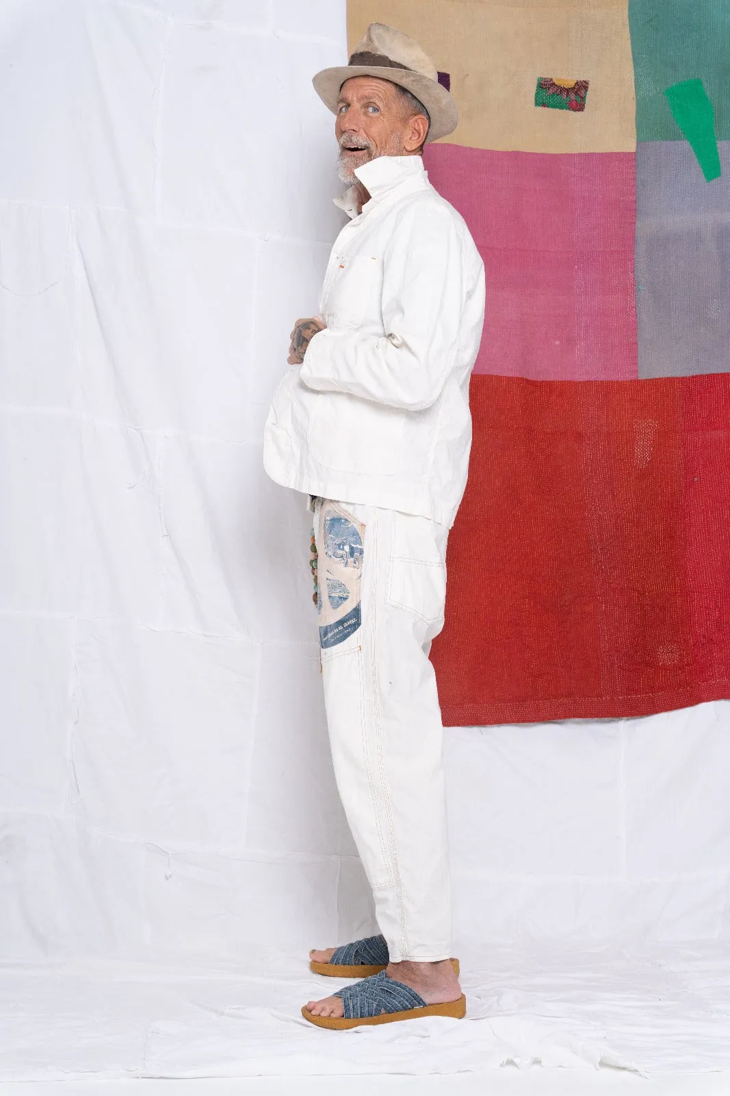 Universal Chore Jacket Hemp Cotton Herringbone Sunfaded Off White-Not Part of the 2 for $100 Promotion-Sold Separately at Listed Sale Price sold by Dr. Collectors product image thumbnail 5