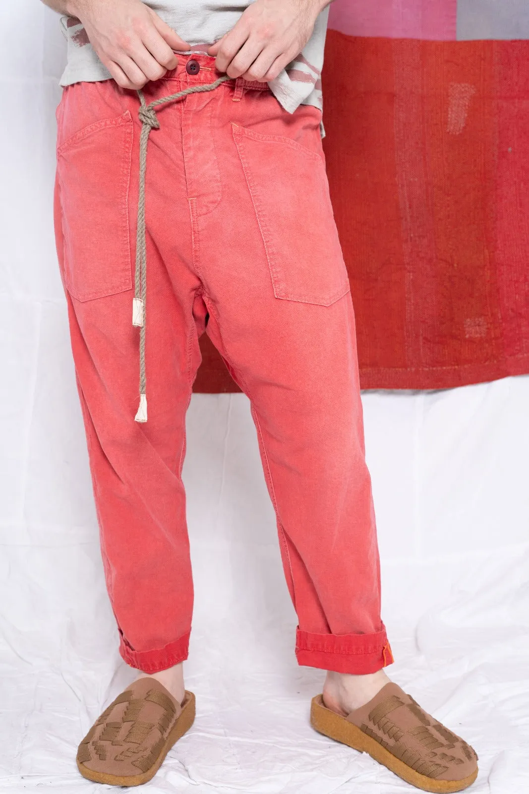 P63 Fatigue Hemp/Organic Cotton Sunfaded Red sold by Dr. Collectors