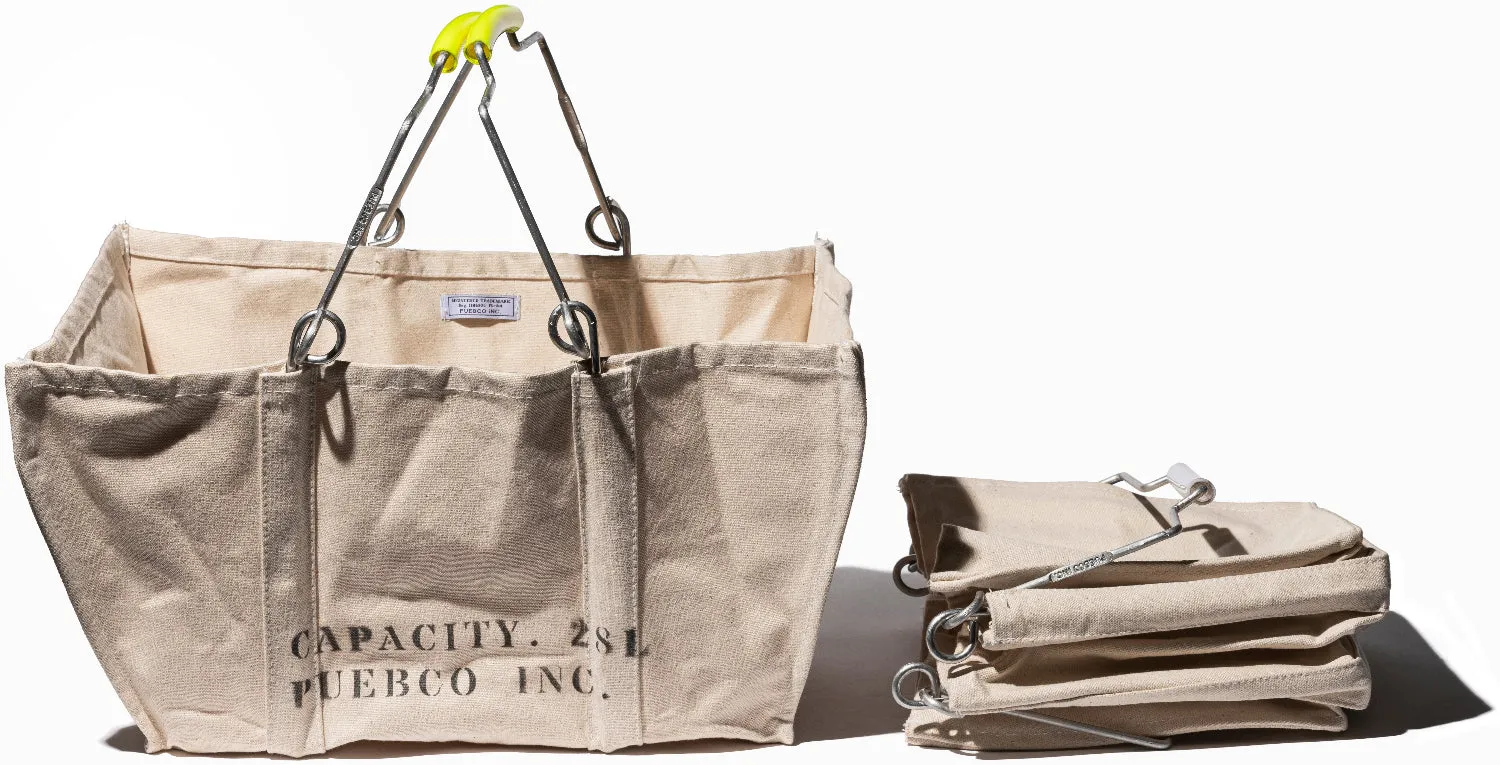 ZZ-110141 Canvas Market Basket Yellow Handles sold by Dr. Collectors product image thumbnail 3