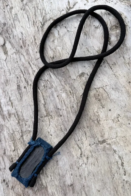Kofu-Koban - Long Necklace - Small Charcoal made by Dr. Collectors