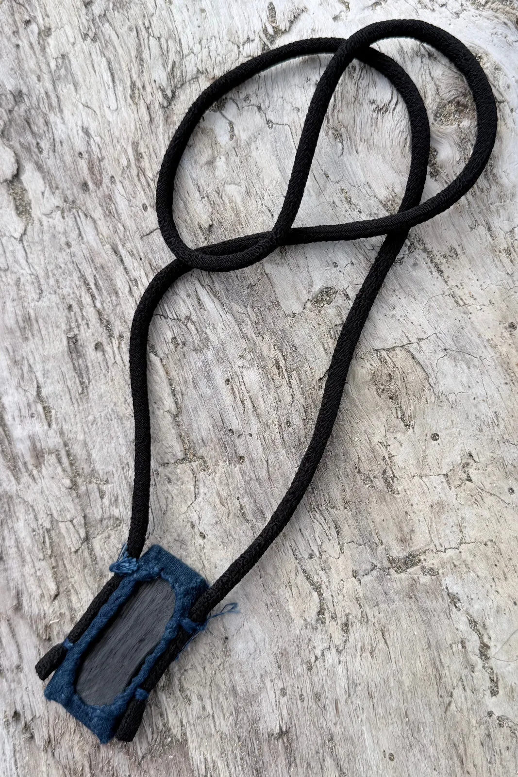 Kofu-Koban - Long Necklace - Small Charcoal sold by Dr. Collectors