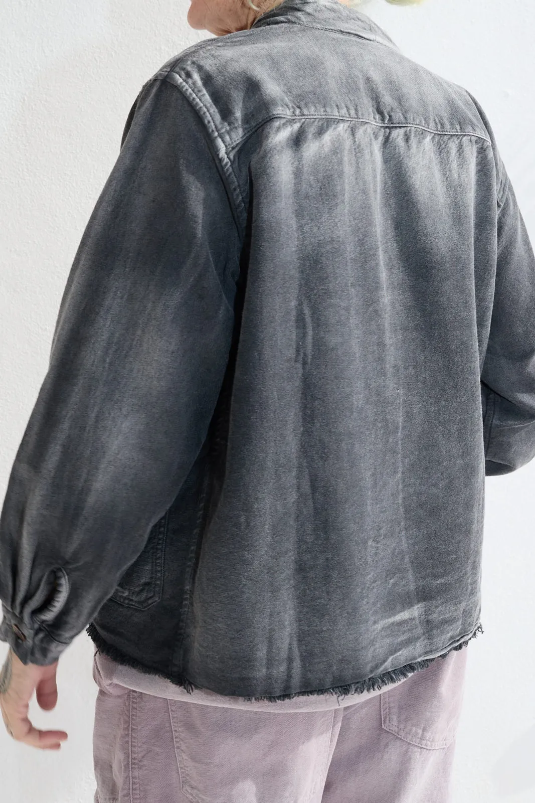 Okinawa 9oz Linen & Organic Cotton Sun Faded Dye Smoke Black sold by Dr. Collectors product image thumbnail 4