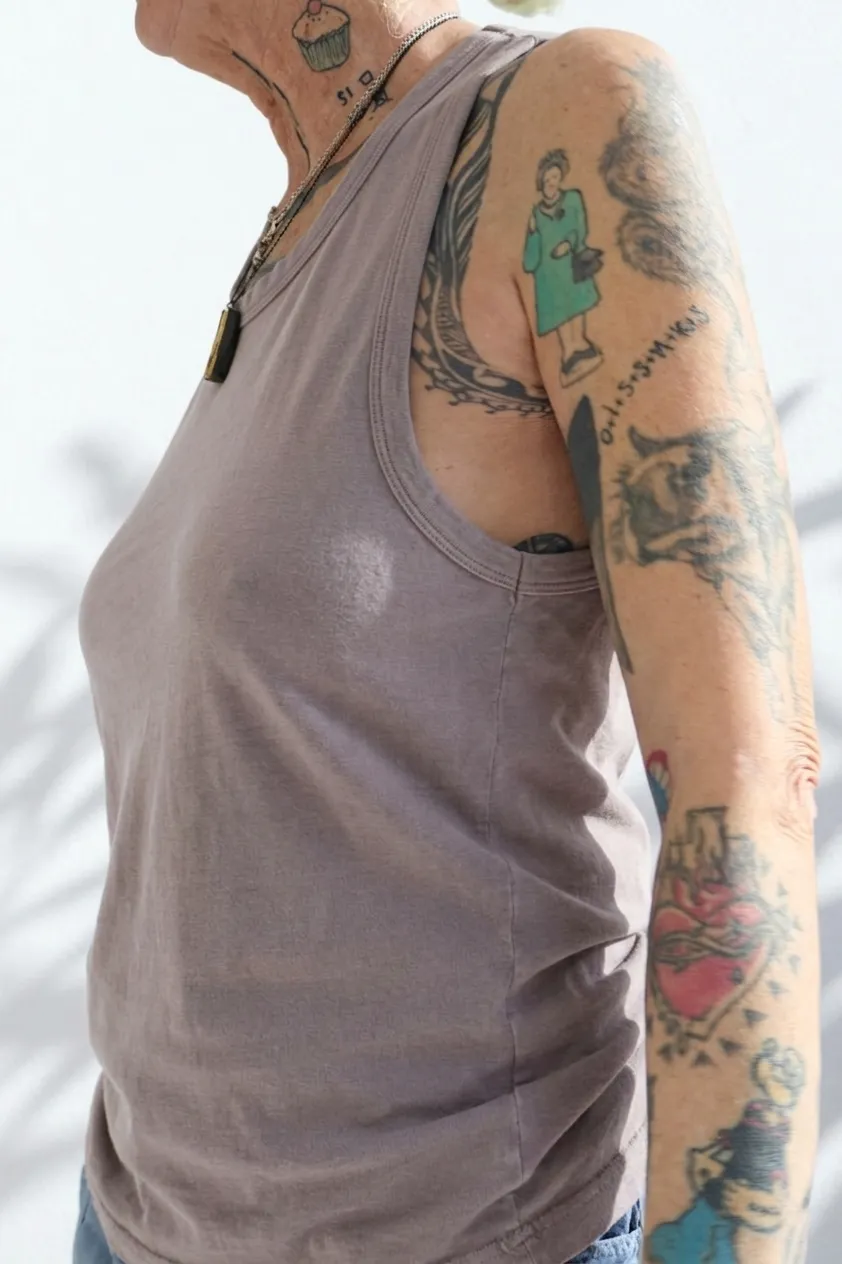 Marcel Recycled Jersey 100% Cotton Sun Faded Dye Dusty Orchid sold by Dr. Collectors