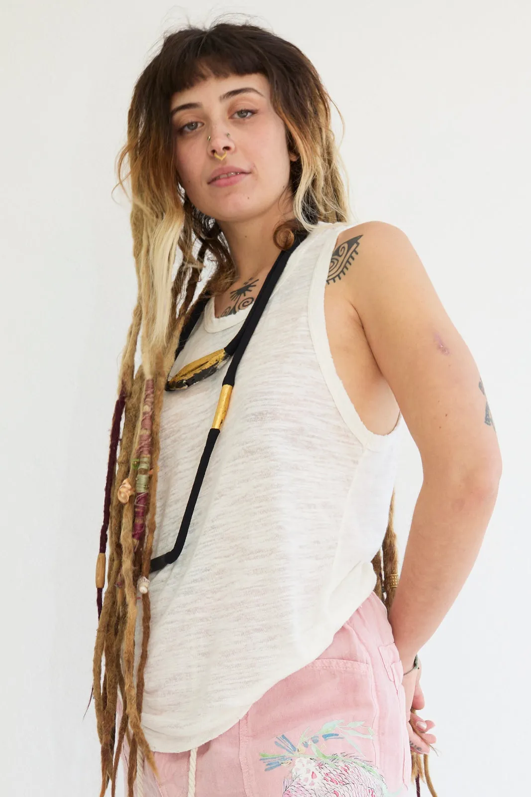 Marcel Recycled Jersey 100% Cotton Sun Faded Dye Off White sold by Dr. Collectors product image thumbnail 2