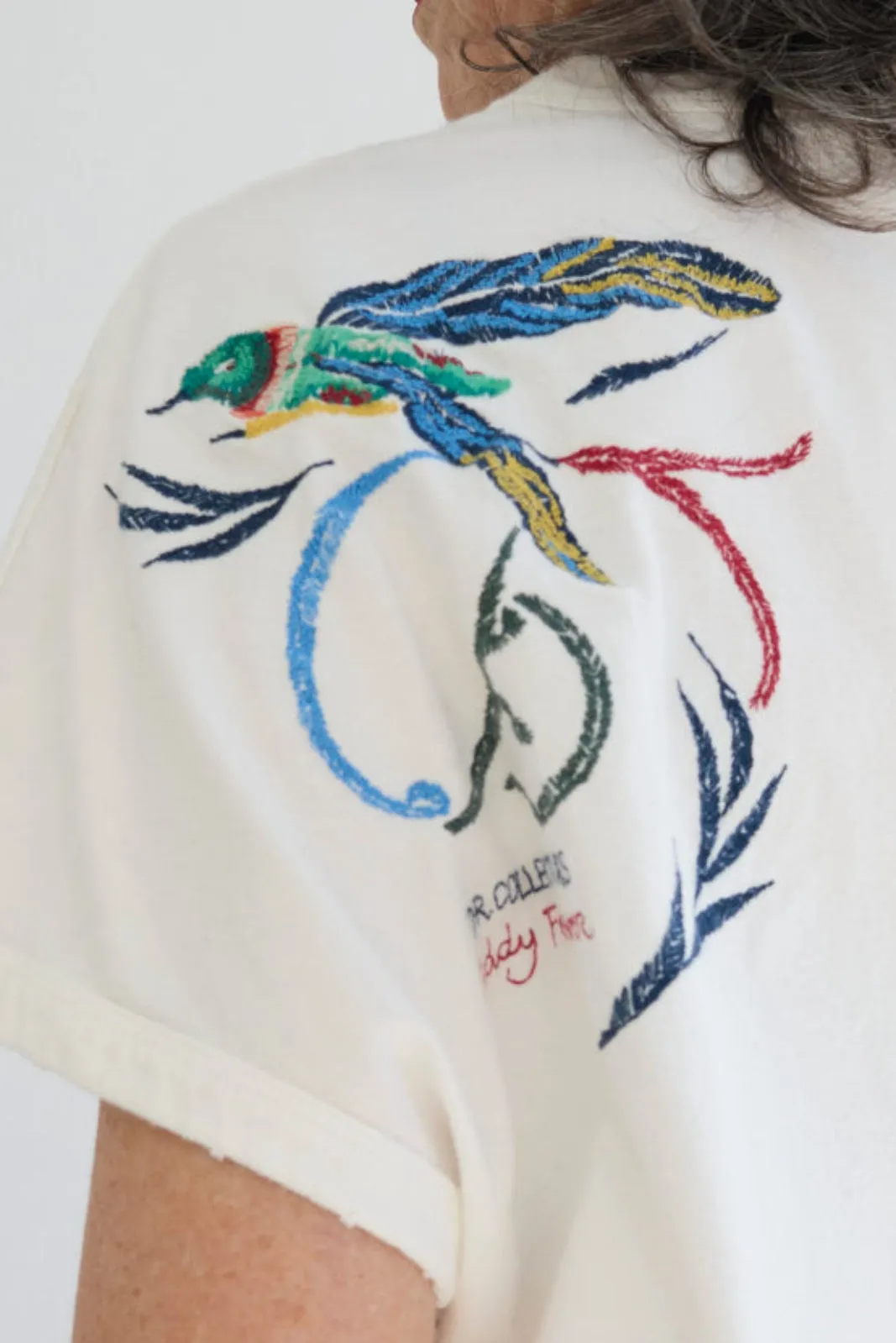 Palm Spring Humming Birds Recycled Jersey Sun Faded Dye Off White sold by Dr. Collectors product image thumbnail 2