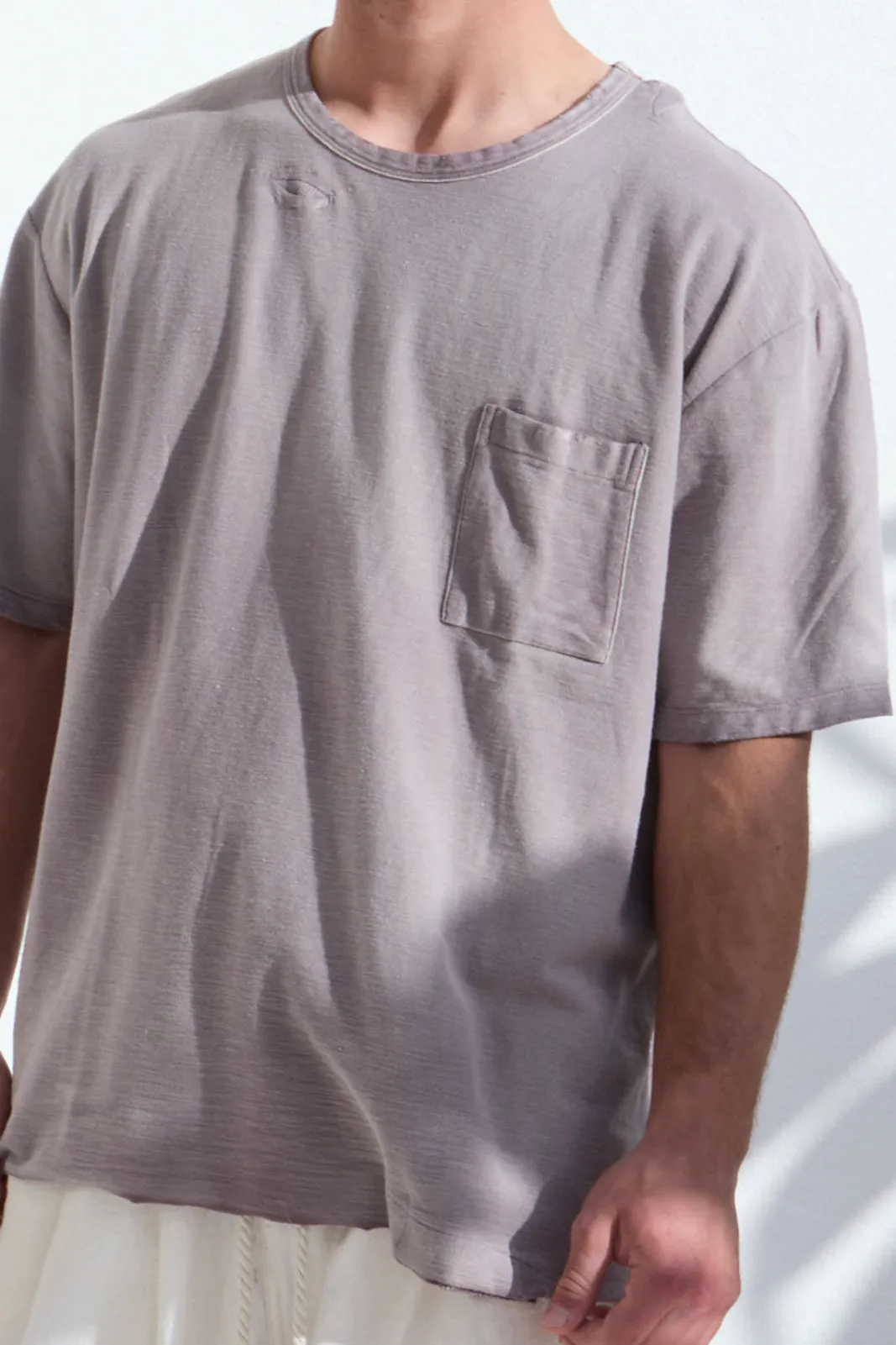 Model T. Repair Pocket Jersey 100% Cotton Sun Faded Dye Dusty Orchid sold by Dr. Collectors