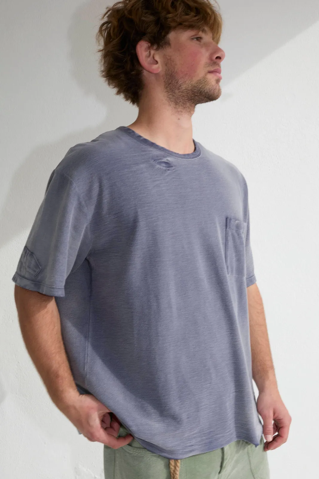 Model T. Repair Pocket Jersey 100% Cotton Sun Faded Dye Navy sold by Dr. Collectors product image thumbnail 2