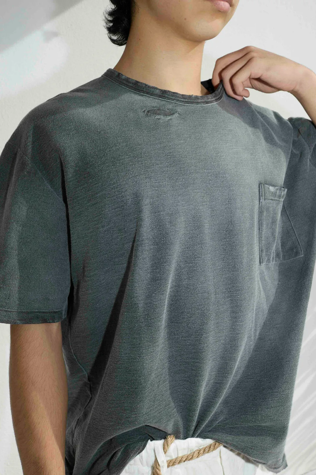 Model T. Repair Pocket Jersey 100% Cotton Sun Faded Dye Smoke Black sold by Dr. Collectors product image thumbnail 2
