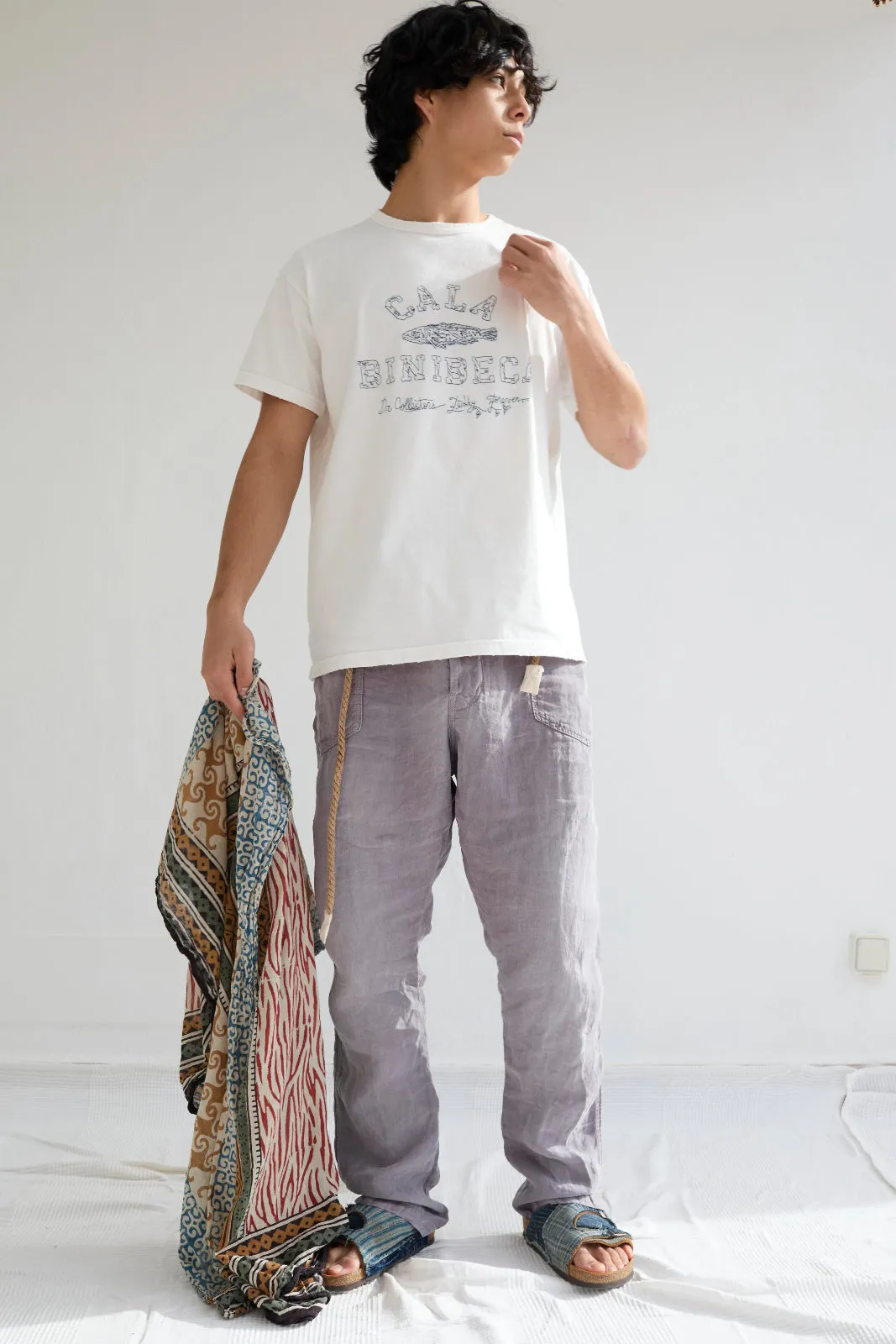 Model T. Recycled Cala Binibeca Jersey 100% Cotton Sun Faded Dye Off White sold by Dr. Collectors product image thumbnail 5