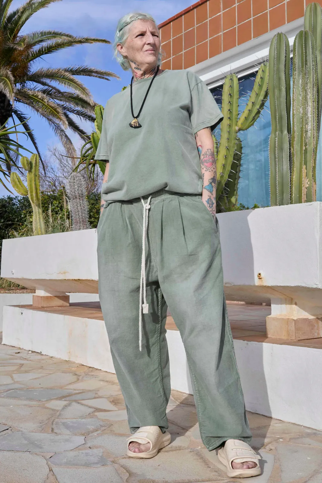 Model T. Recycled Jersey 100% Cotton Sun Faded Dye Army Green sold by Dr. Collectors product image thumbnail 3