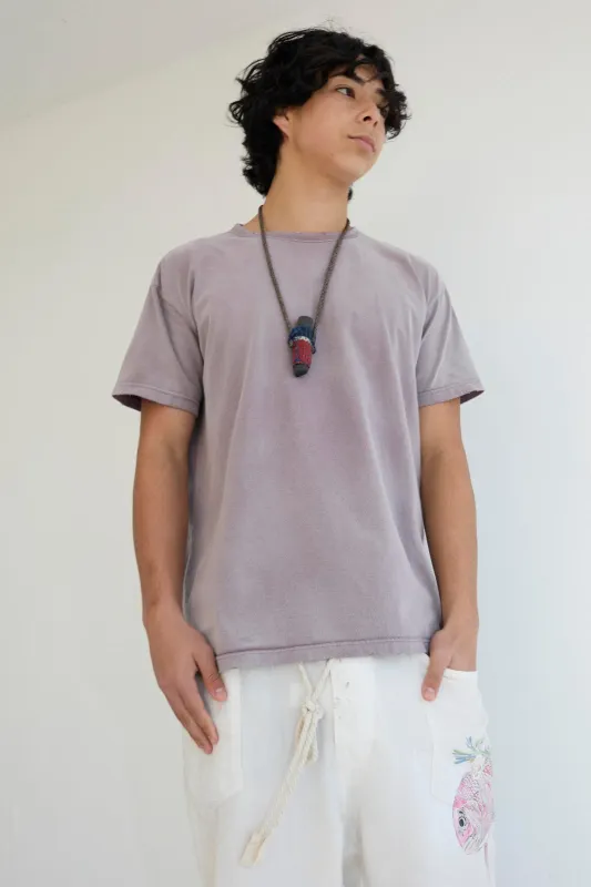 Model T. Recycled Jersey 100% Cotton Sun Faded Dye Dusty Orchid made by Dr. Collectors