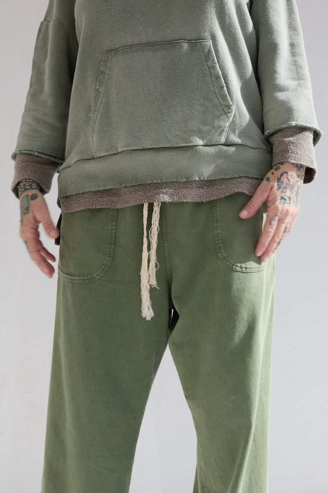 Recycle Sweat 100% Cotton French Terry Sun Faded Dye Army Green sold by Dr. Collectors product image thumbnail 4
