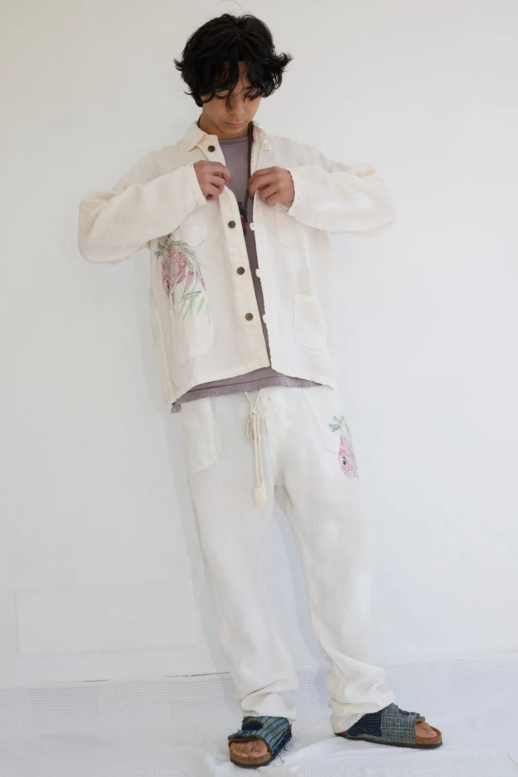 New Saigon Koi Fish 8oz 100% Hemp Sun Faded - Paint Dye Off White sold by Dr. Collectors product image thumbnail 5