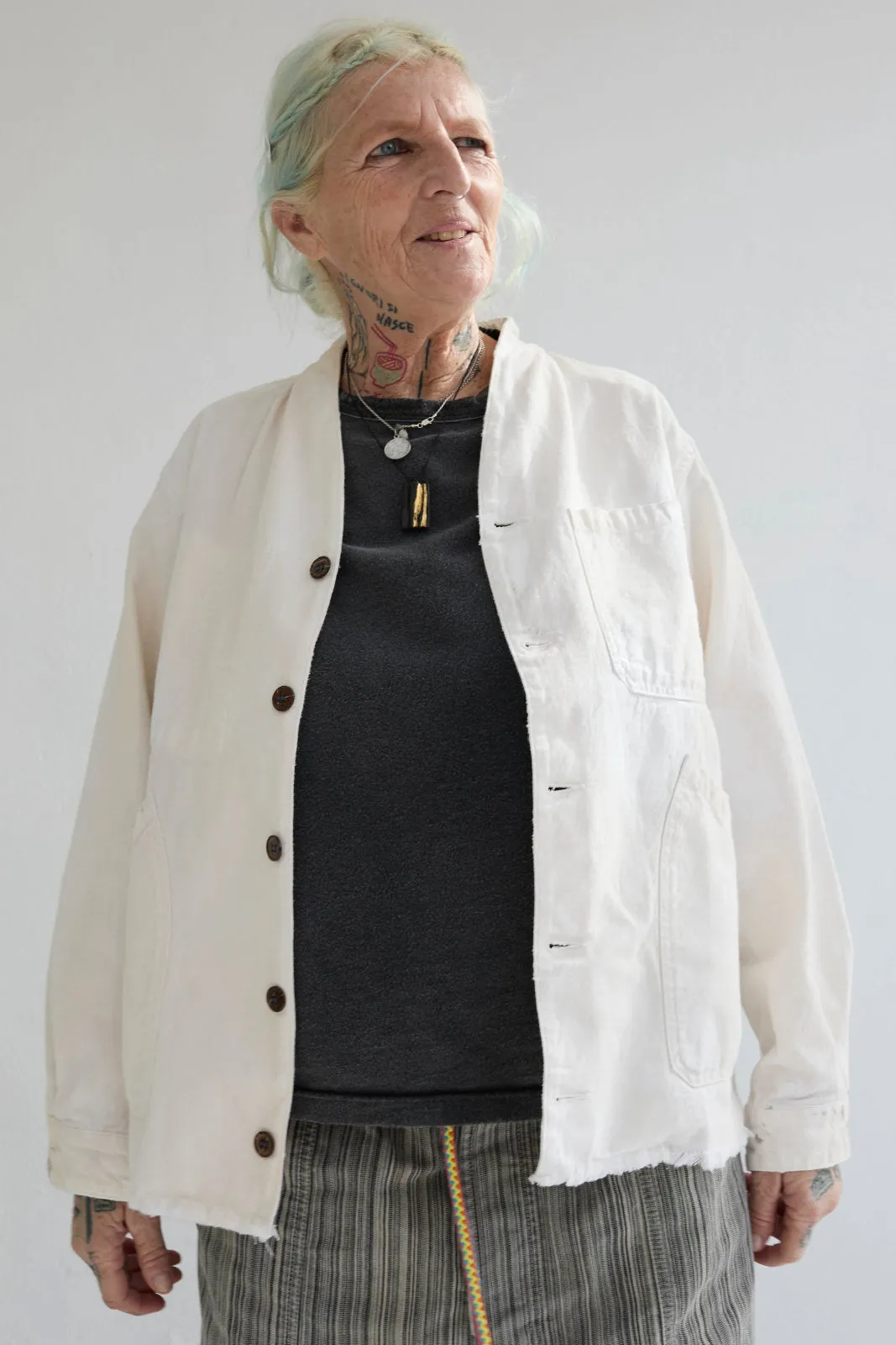 Okinawa 9oz Linen & Organic Cotton Sun Faded - Paint Dye Off White sold by Dr. Collectors product image thumbnail 2