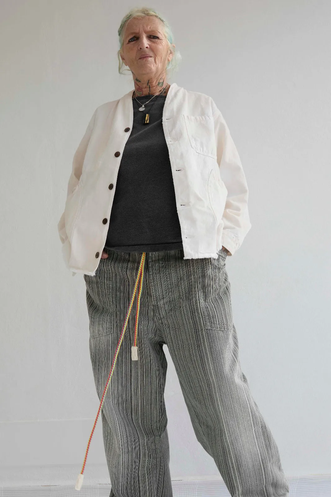 Okinawa 9oz Linen & Organic Cotton Sun Faded - Paint Dye Off White sold by Dr. Collectors product image thumbnail 4