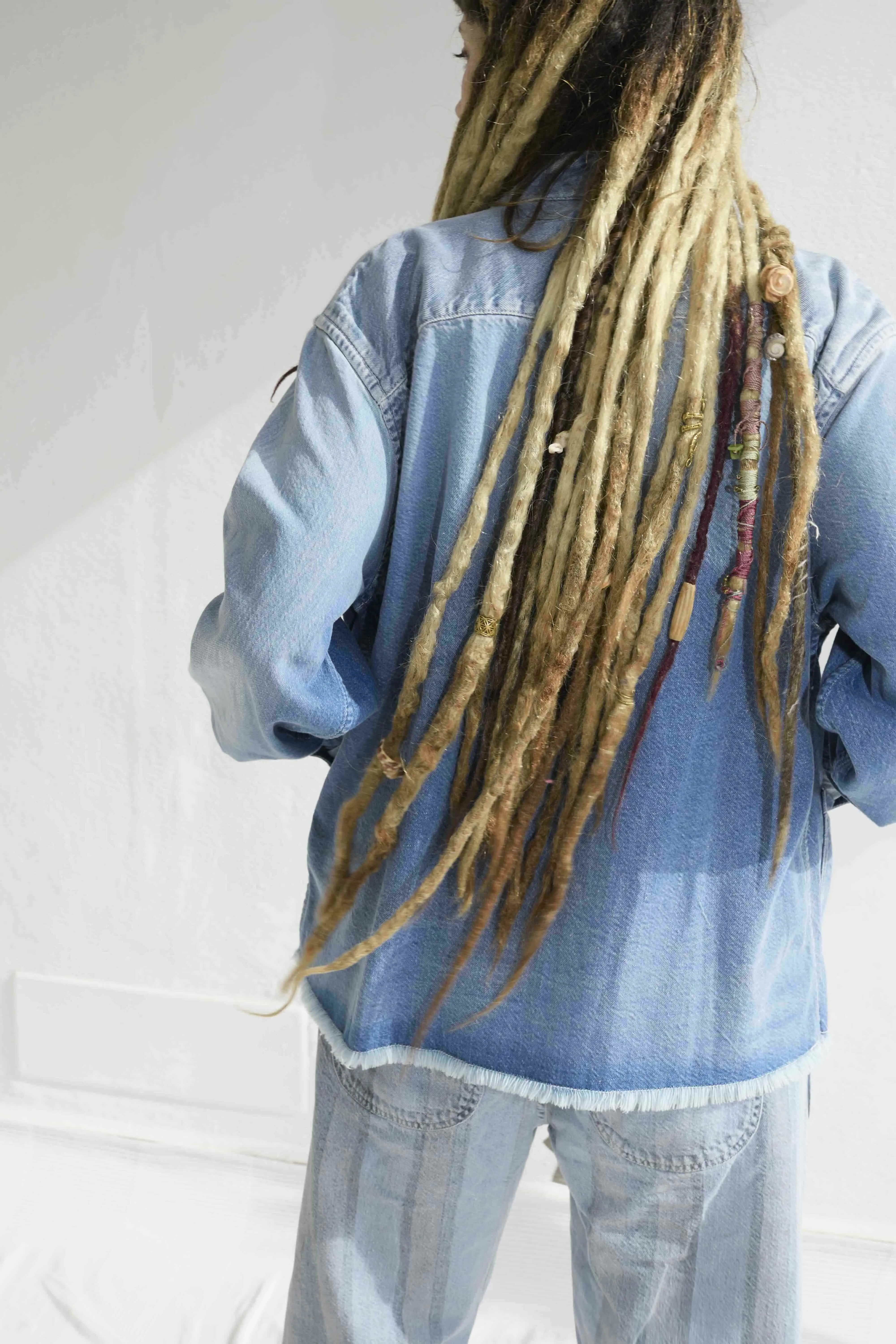 Okinawa GI Embroidery 9oz Denim & Recycled Cotton Sun Faded Wash sold by Dr. Collectors product image thumbnail 5