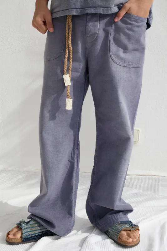 P83 Sailor 9oz Linen/Organic Cotton Sun Faded Dye Navy made by Dr. Collectors