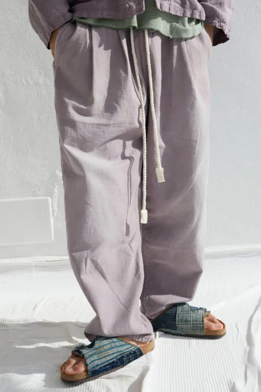 P43 Kyoto 9oz Linen/Organic Cotton Sun Faded Dye Dusty Orchid made by Dr. Collectors