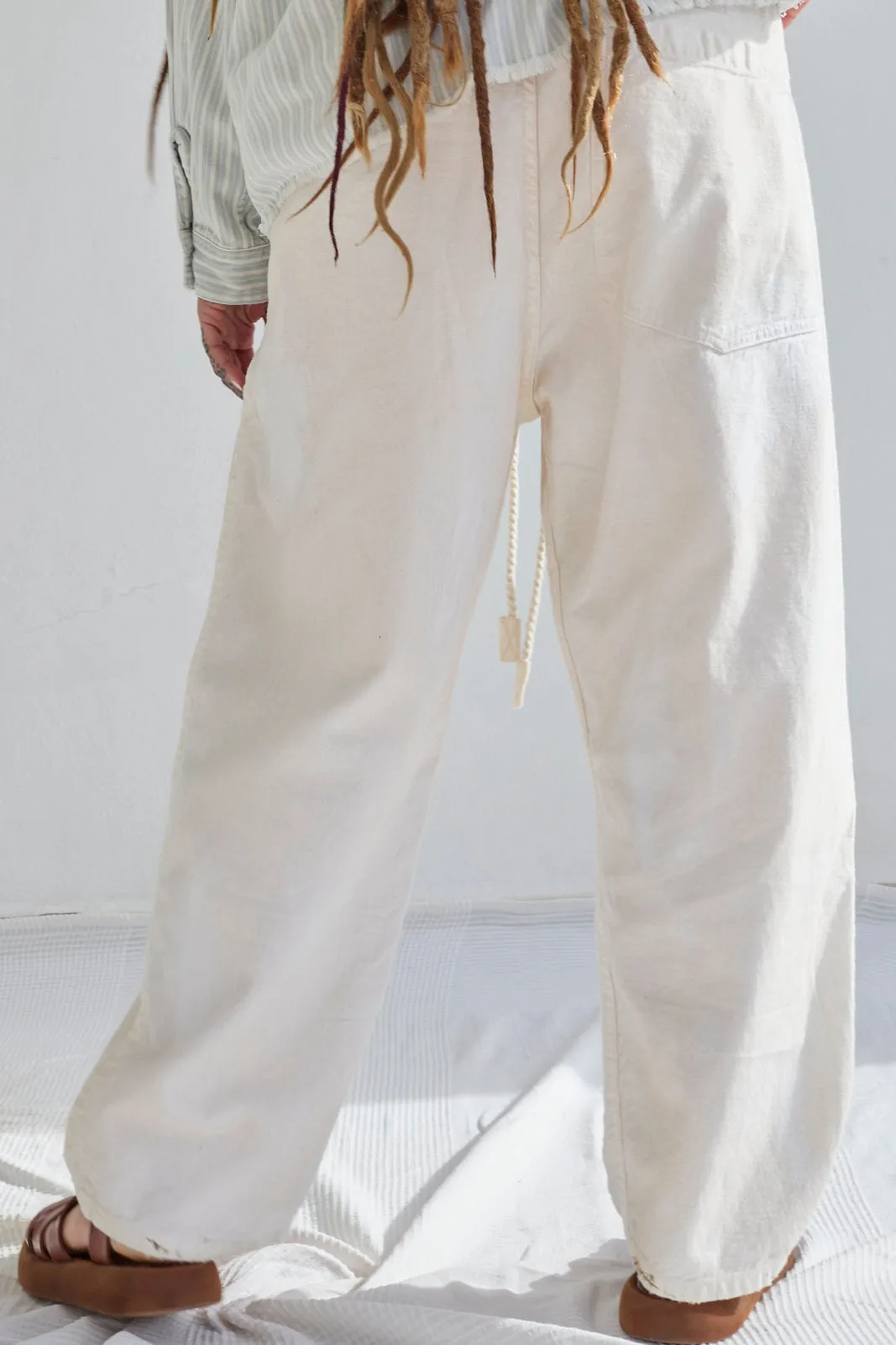 P43 Kyoto 9oz Linen/Organic Cotton Sun Faded-Paint Dye Off White sold by Dr. Collectors product image thumbnail 5