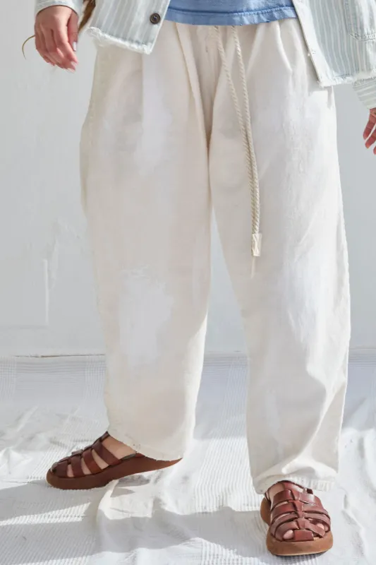 P43 Kyoto 9oz Linen/Organic Cotton Sun Faded-Paint Dye Off White made by Dr. Collectors