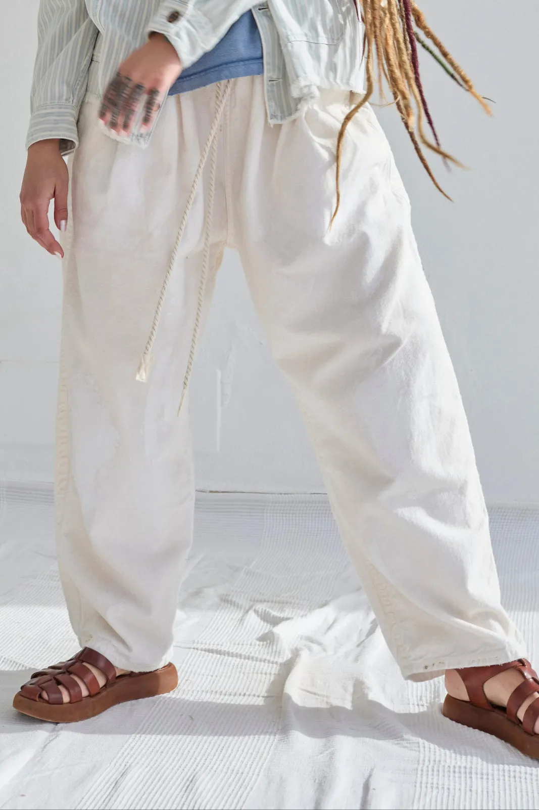 P43 Kyoto 9oz Linen/Organic Cotton Sun Faded-Paint Dye Off White sold by Dr. Collectors product image thumbnail 3