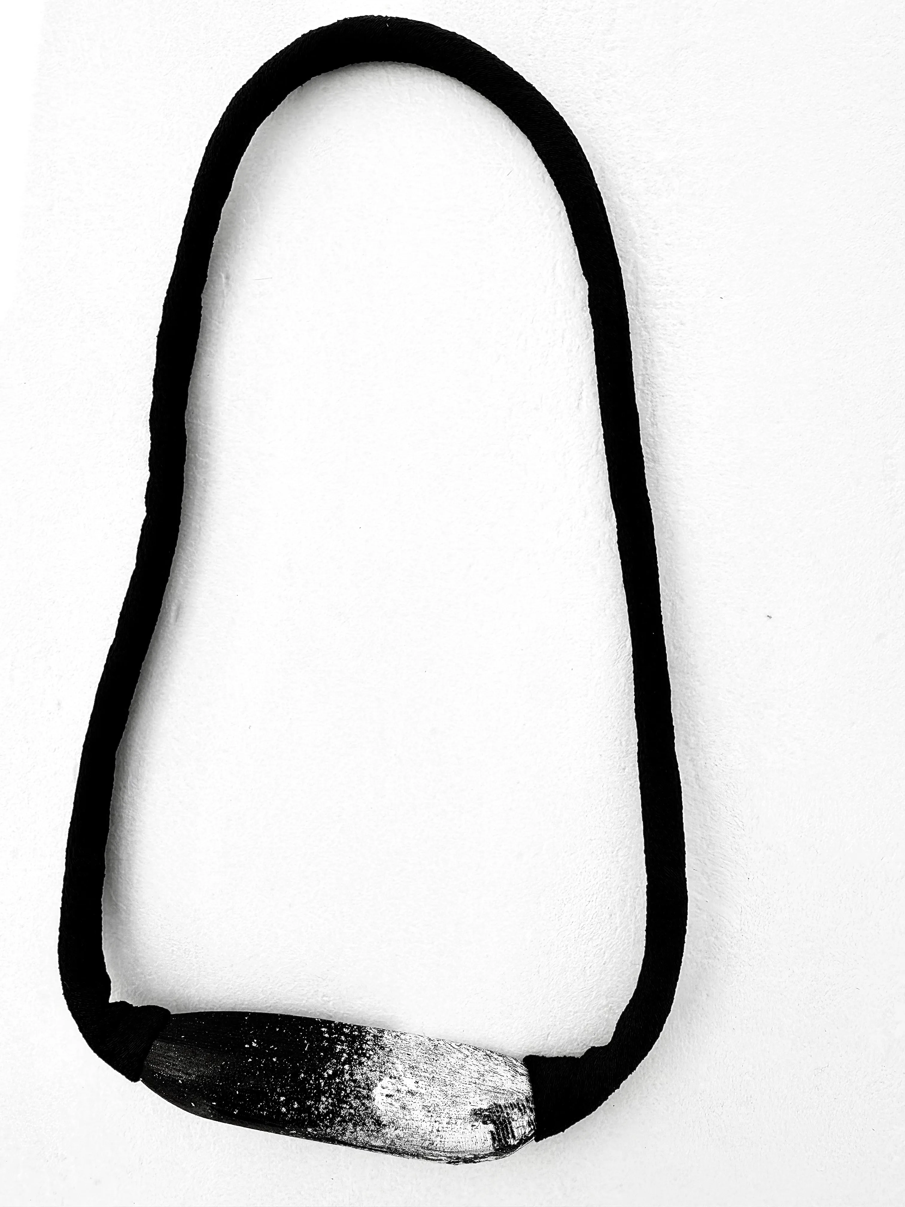 Nagewa-Kin-Palla Faceted Silver Leaf Necklace sold by Dr. Collectors