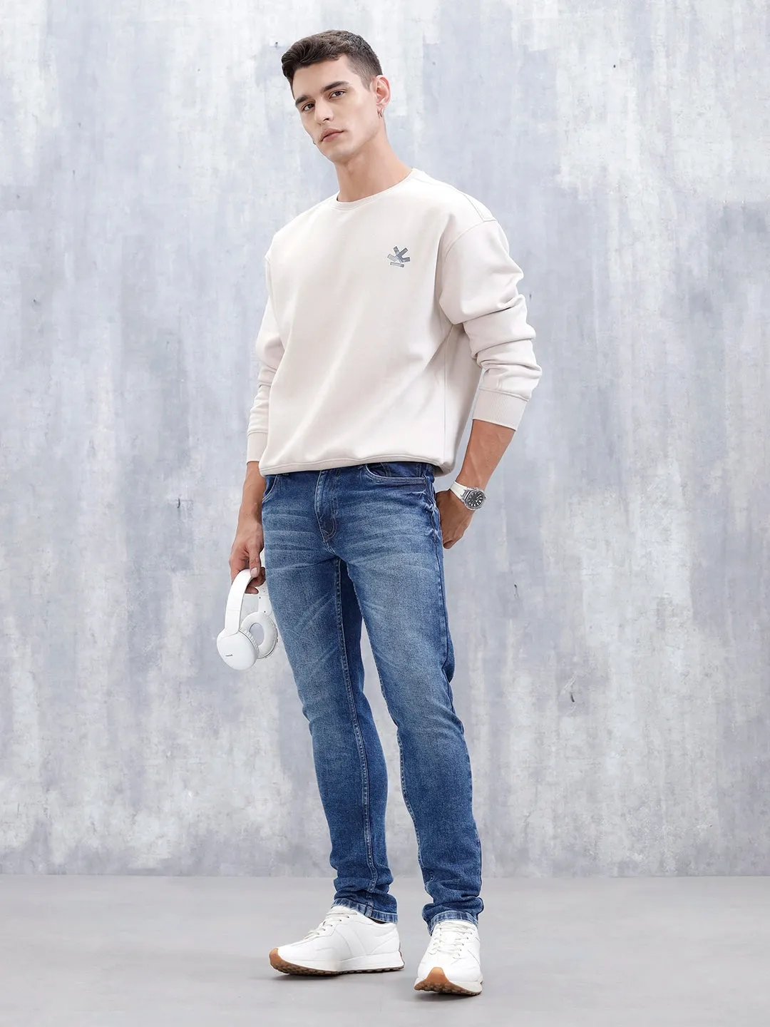 Men's Casual Slim Fit Jeans | Dark Blue sold by Wrogn product image thumbnail 2