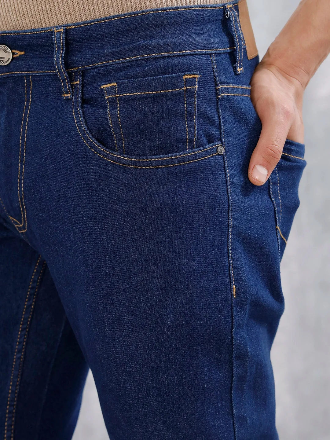 Men's Casual Slim Fit Jeans | Blue sold by Wrogn product image thumbnail 5