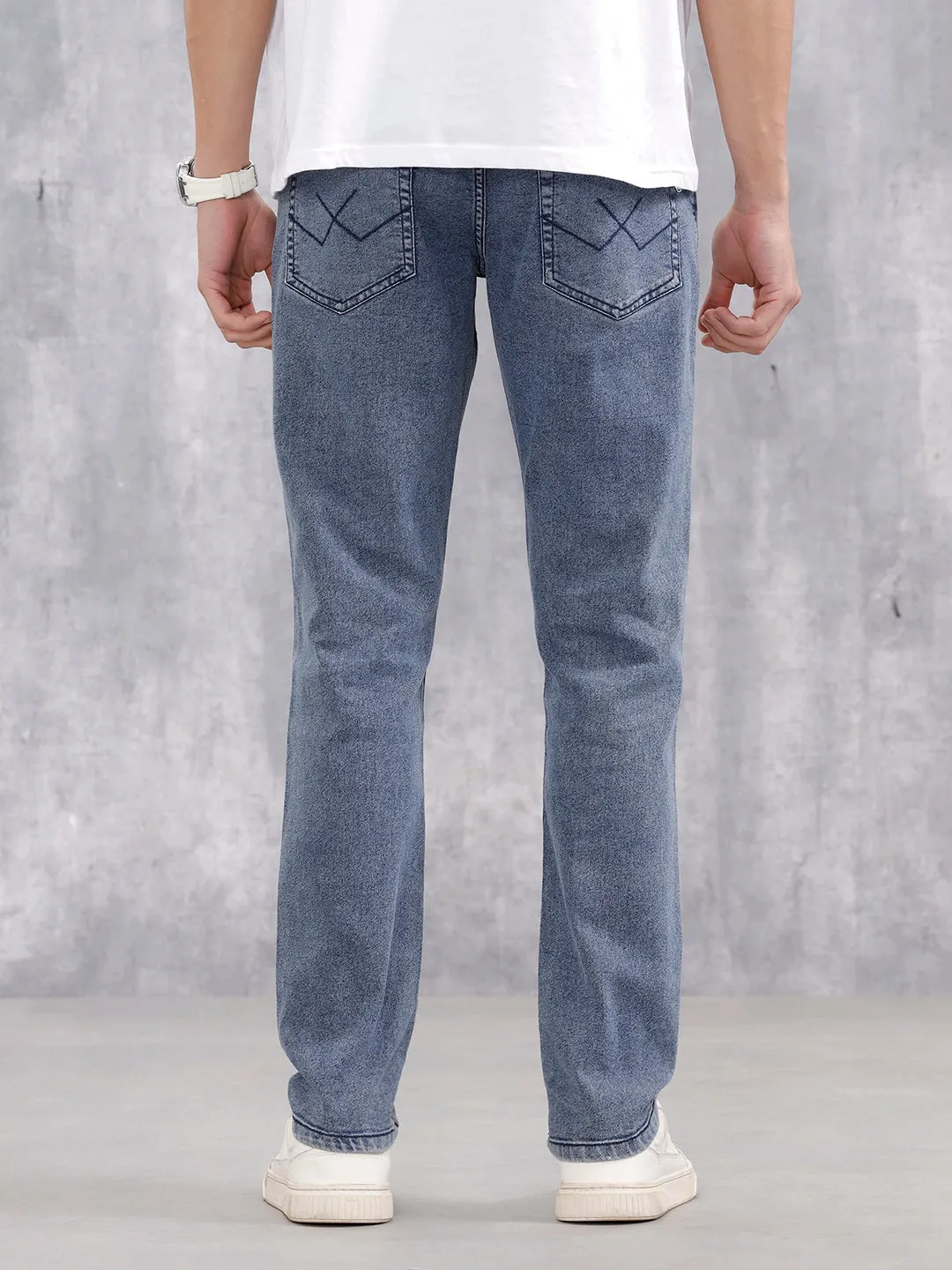Men's Casual Slim Fit Jeans | Med Stone sold by Wrogn product image thumbnail 3