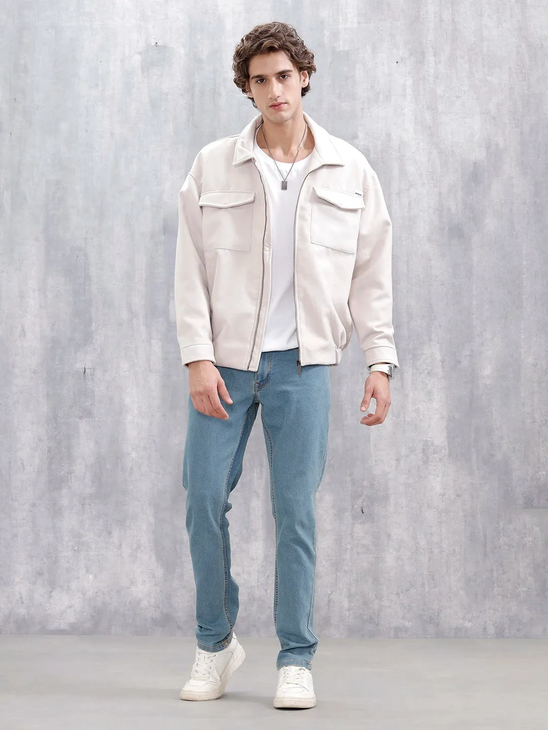 Men's Casual Slim Fit Jeans | Med Stone sold by Wrogn product image thumbnail 2