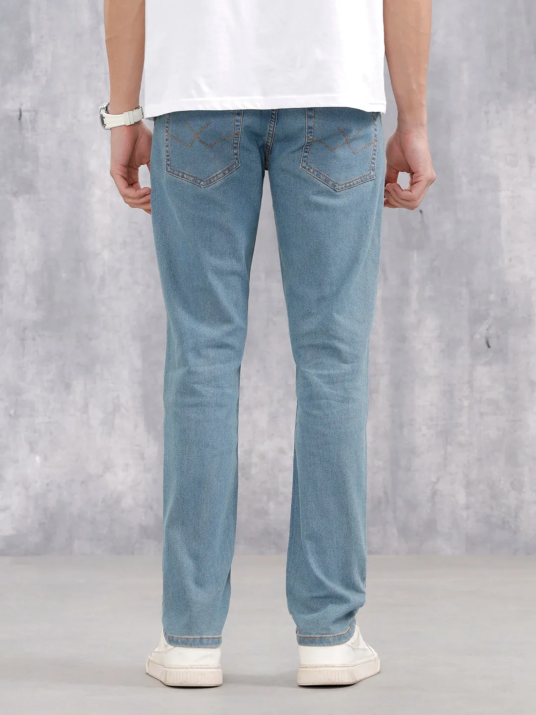 Men's Casual Slim Fit Jeans | Med Stone sold by Wrogn product image thumbnail 3