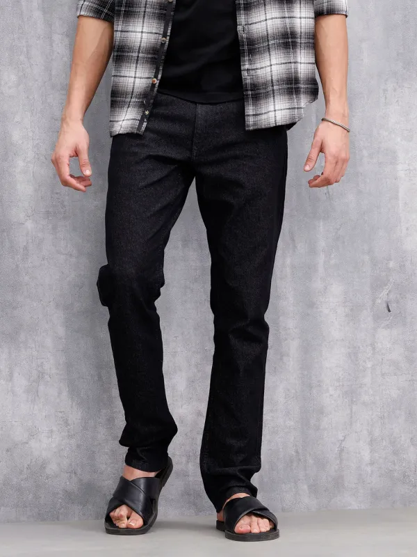 Casual Men Slim Fit Jeans | Black sold by Wrogn