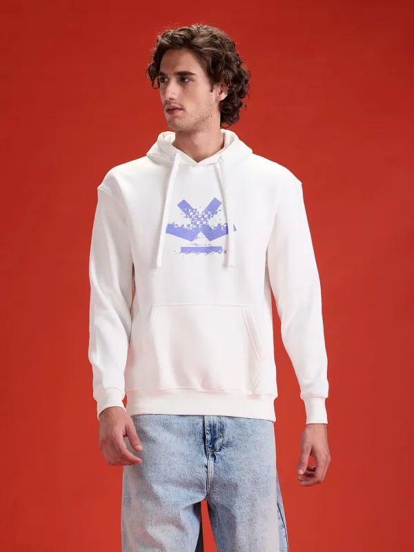 Men's Casual Branded Oversized Fit Sweatshirt | White sold by Wrogn